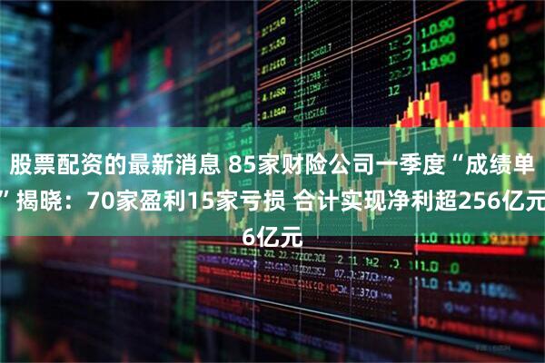 股票配资的最新消息 85家财险公司一季度“成绩单”揭晓：70家盈利15家亏损 合计实现净利超256亿元